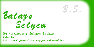 balazs selyem business card